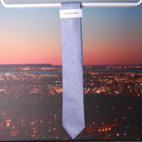 Stylish Bluish Gray Calvin Klein Tie Size: OS - Picture 1 of 5